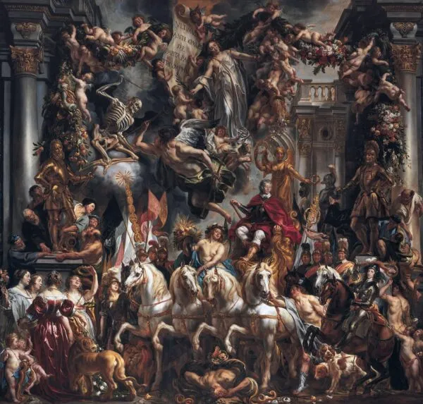 Triumph of Frederick Henry, Prince of Orange (1652) by Jacob Jordaens — original painting reproduced as a hand-painted oil on canvas