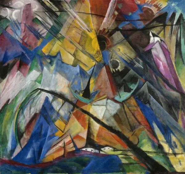Tyrol (1914) by Franz Marc — original painting reproduced as a hand-painted oil on canvas