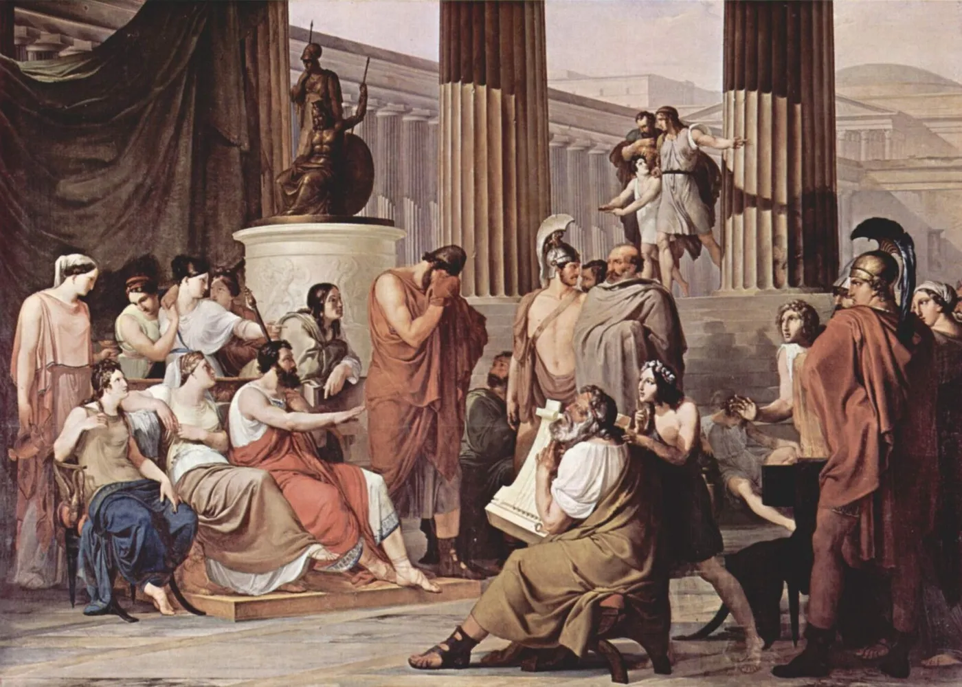 Ulysses at the court of Alcinous (1815) by Francesco Hayez — original painting reproduced as a hand-painted oil on canvas
