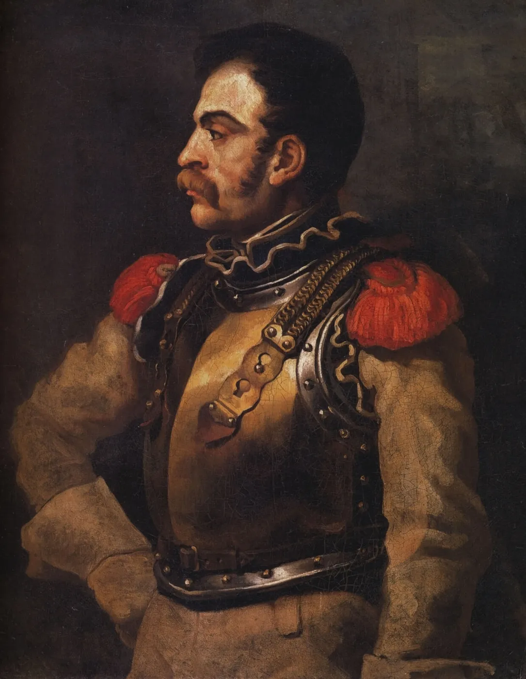 Un carabinier, vu à mi-corps — Théodore Géricault