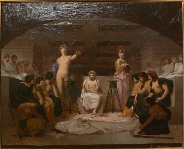 Veillée funèbre (1850) by Jean-Léon Gérôme — original painting reproduced as a hand-painted oil on canvas