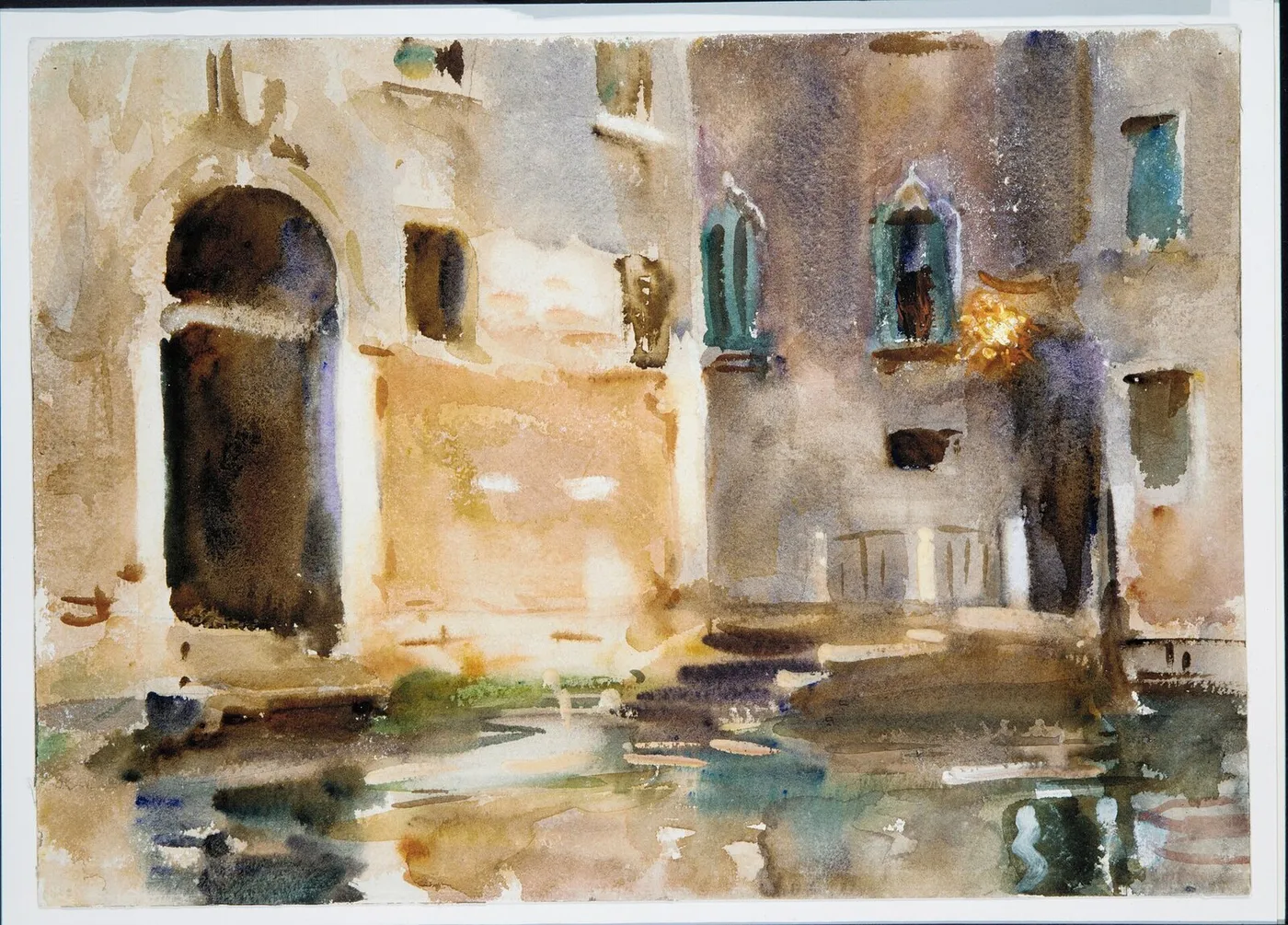 Venice (1903) by John Singer Sargent — original watercolour reproduced as a hand-painted oil on canvas