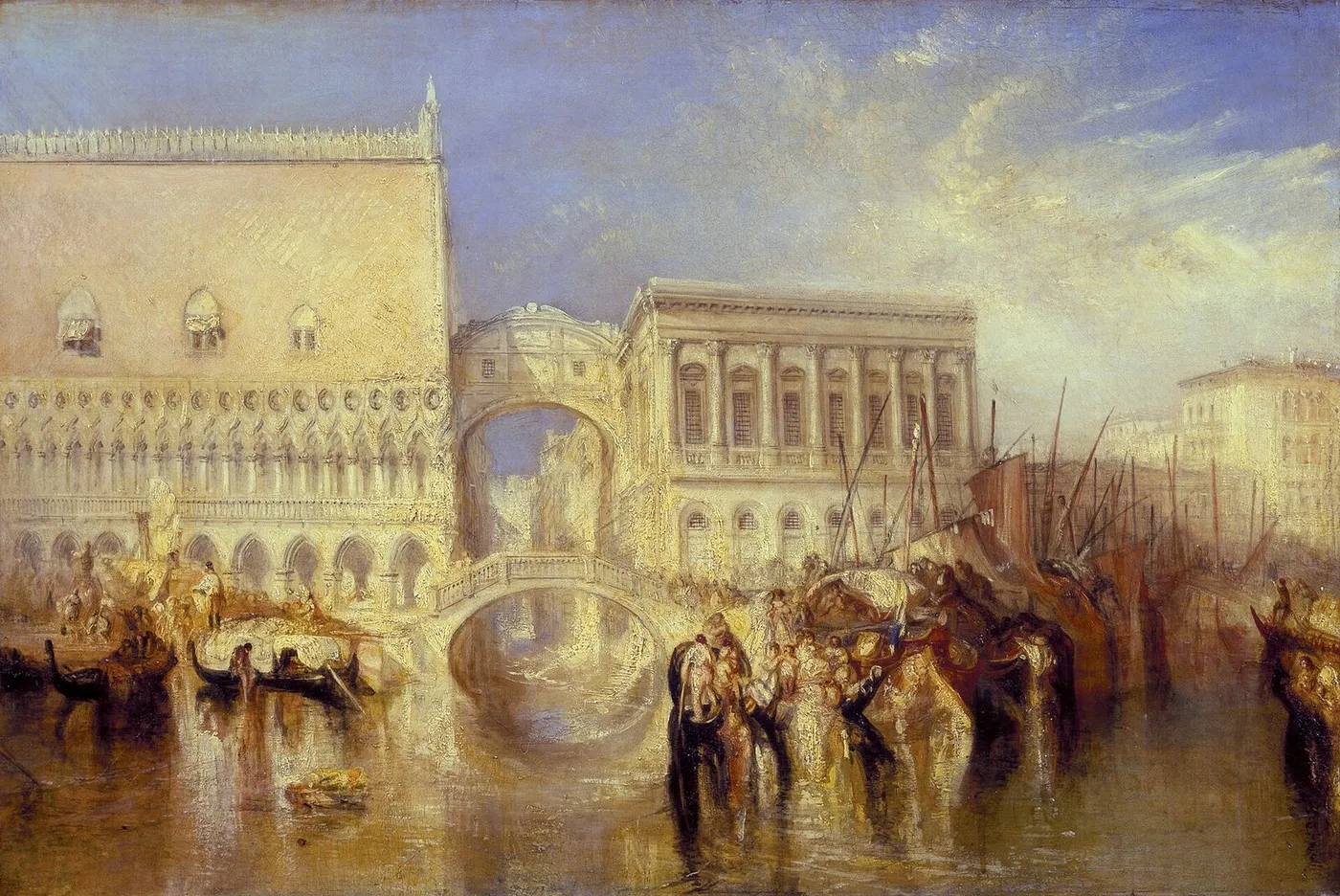 Venice, the Bridge of Sighs (1840) by J. M. W. Turner — original painting reproduced as a hand-painted oil on canvas