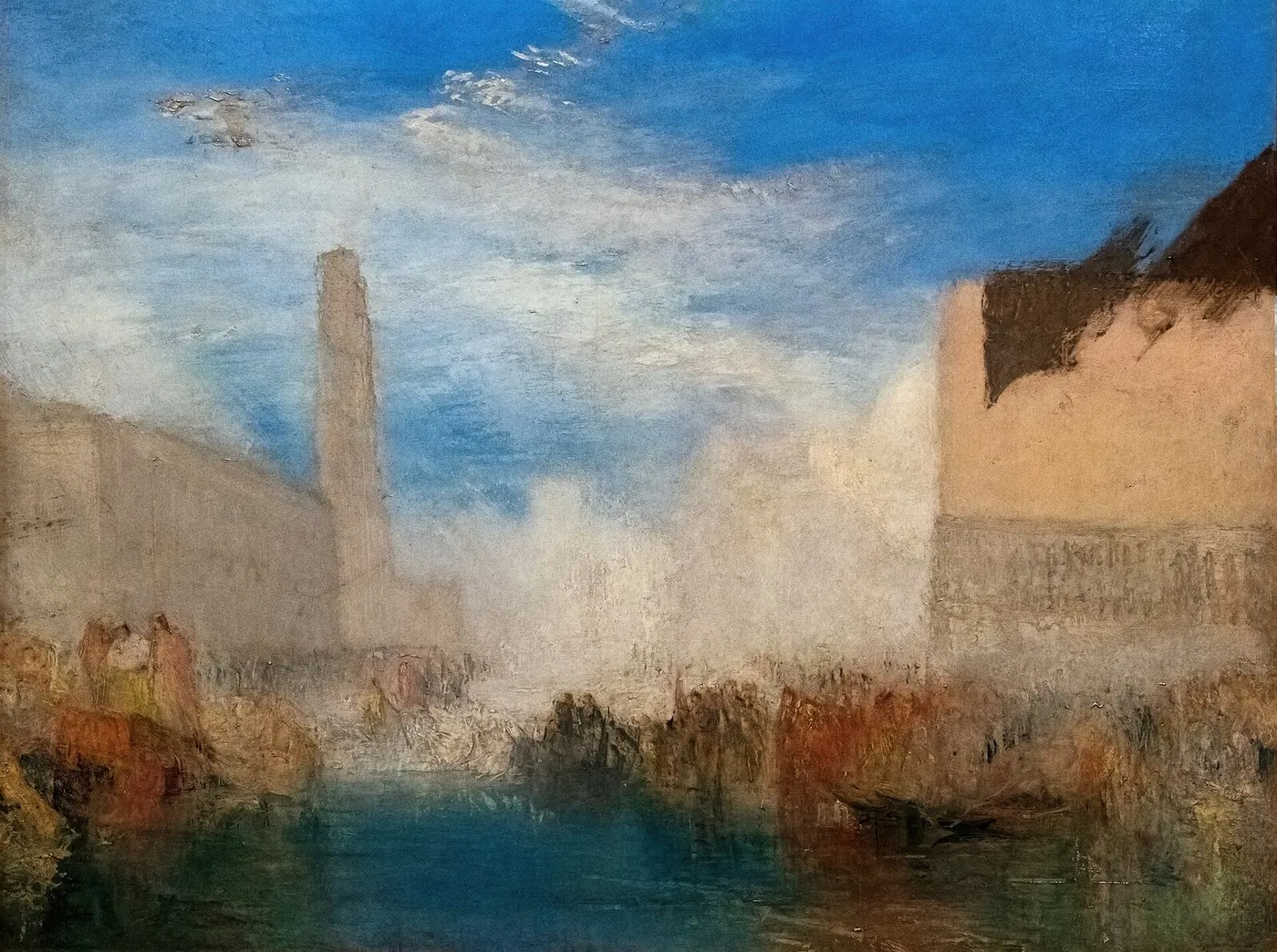 Venice, the Piazzetta with the Ceremony of the Doge Marrying the Sea (1835) by J. M. W. Turner — original painting reproduced as a hand-painted oil on canvas