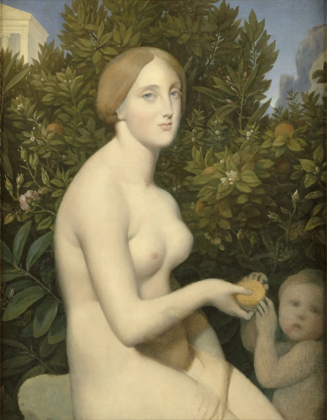 Venus in Paphos (1852) by Jean-Auguste-Dominique Ingres — original painting reproduced as a hand-painted oil on canvas