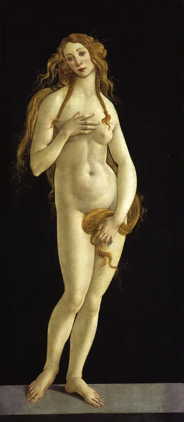 Venus (1490) by Sandro Botticelli — original painting reproduced as a hand-painted oil on canvas