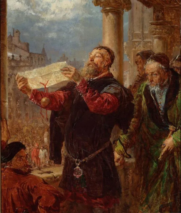 Verdict on Matejko (1867) by Jan Matejko — original painting reproduced as a hand-painted oil on canvas