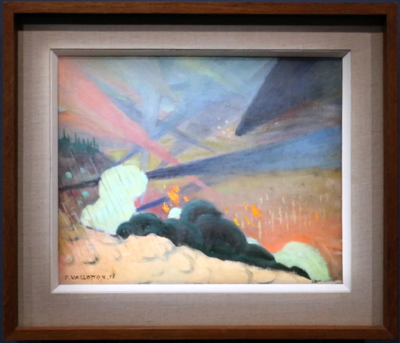 Verdun, sketch (1917) by Félix Vallotton — original painting reproduced as a hand-painted oil on canvas