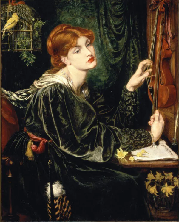 Veronica Veronese (1872) by Dante Gabriel Rossetti — original painting reproduced as a hand-painted oil on canvas