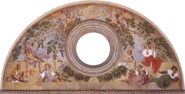 Vertumnus and Pomona (1519) by Pontormo — original painting reproduced as a hand-painted oil on canvas
