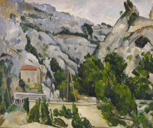 Viaduct at l'Estaque (1882) by Paul Cézanne — original painting reproduced as a hand-painted oil on canvas