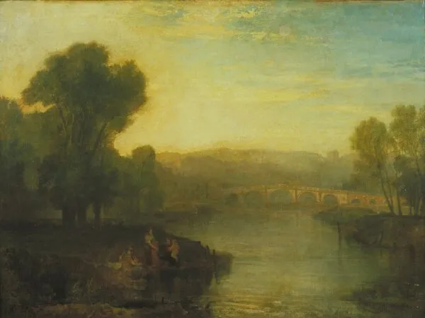 View of Richmond Hill and Bridge (1808) by J. M. W. Turner — original painting reproduced as a hand-painted oil on canvas
