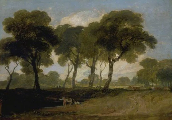 View on Clapham Common (1802) by J. M. W. Turner — original painting reproduced as a hand-painted oil on canvas