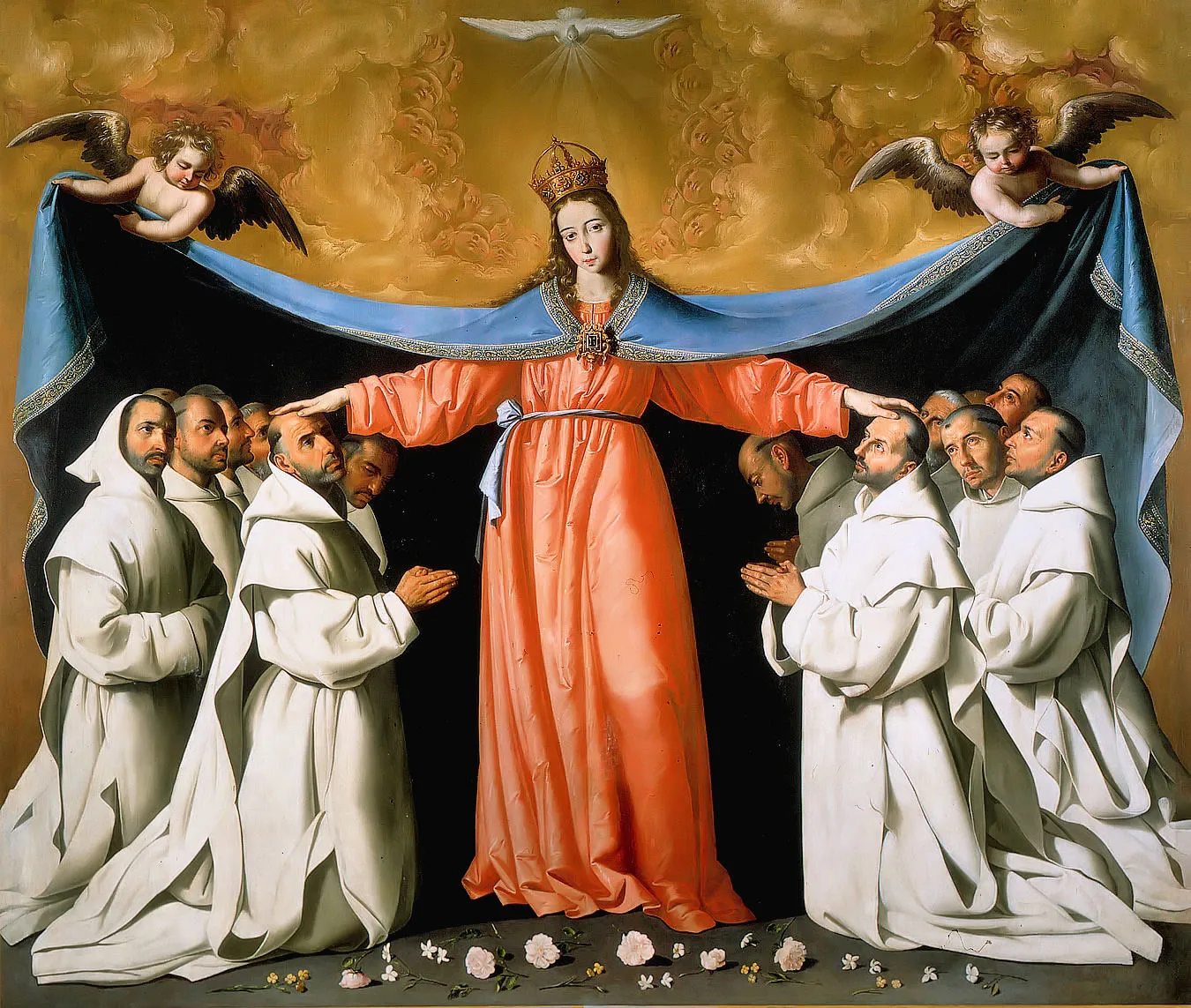Virgen de las Cuevas (1650) by Francisco de Zurbarán — original painting reproduced as a hand-painted oil on canvas