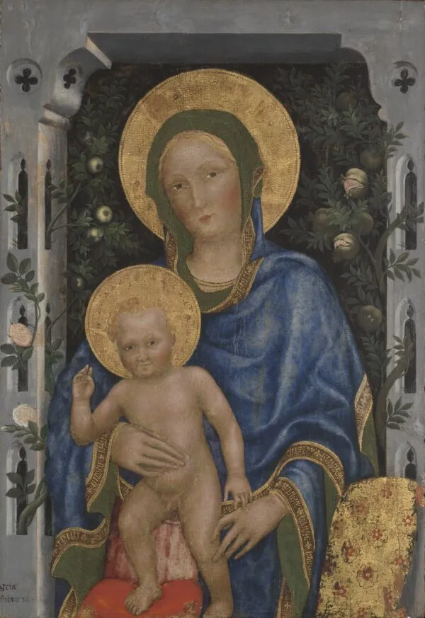 Virgin and Child (1424) by Gentile da Fabriano — original painting reproduced as a hand-painted oil on canvas