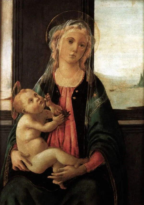 Virgin of the Sea (1470) by Sandro Botticelli — original painting reproduced as a hand-painted oil on canvas