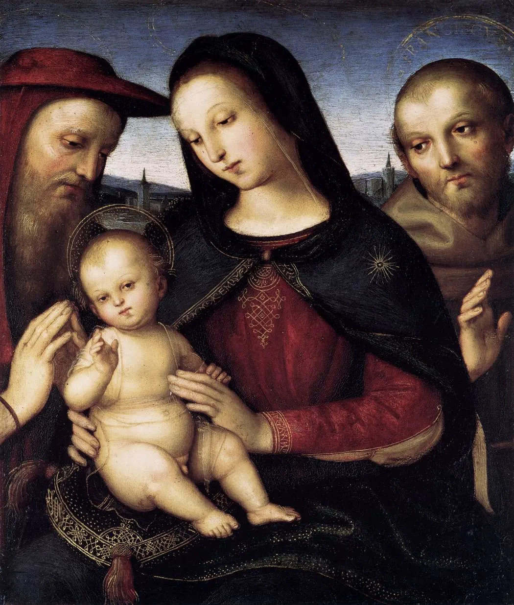 Von der Ropp Madonna (1500) by Raphael — original painting reproduced as a hand-painted oil on canvas
