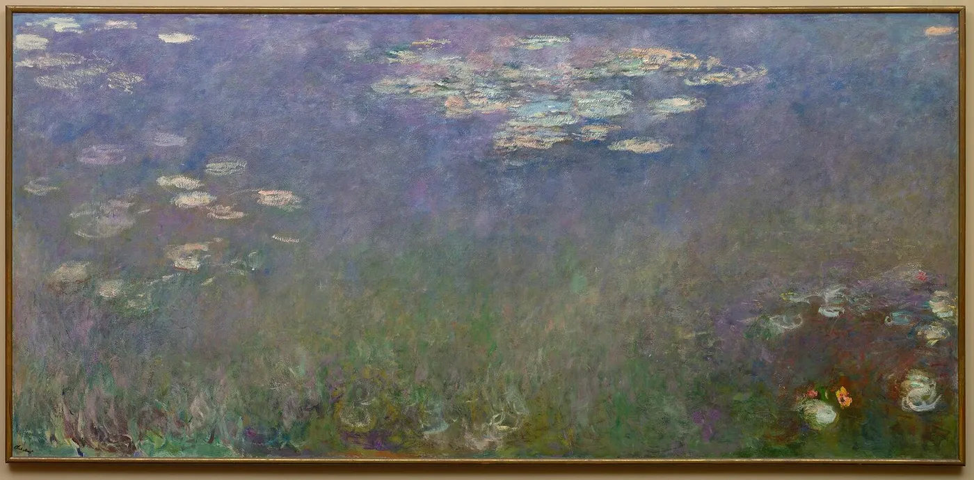 Water Lilies (Agapanthus) (1915) by Claude Monet — original painting reproduced as a hand-painted oil on canvas
