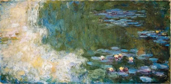 Water Lily Pond (1917) by Claude Monet — original painting reproduced as a hand-painted oil on canvas