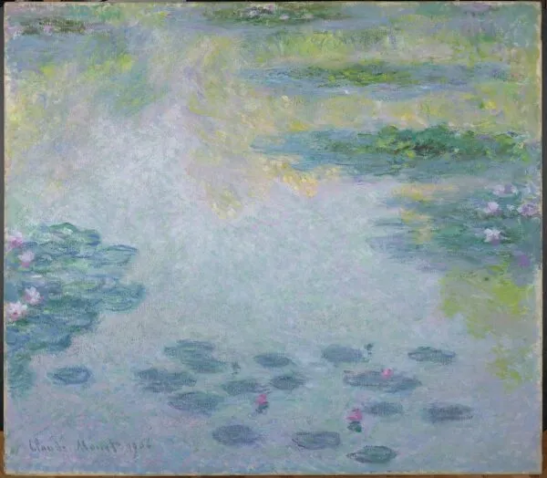 Waterlilies (1906) by Claude Monet — original painting reproduced as a hand-painted oil on canvas