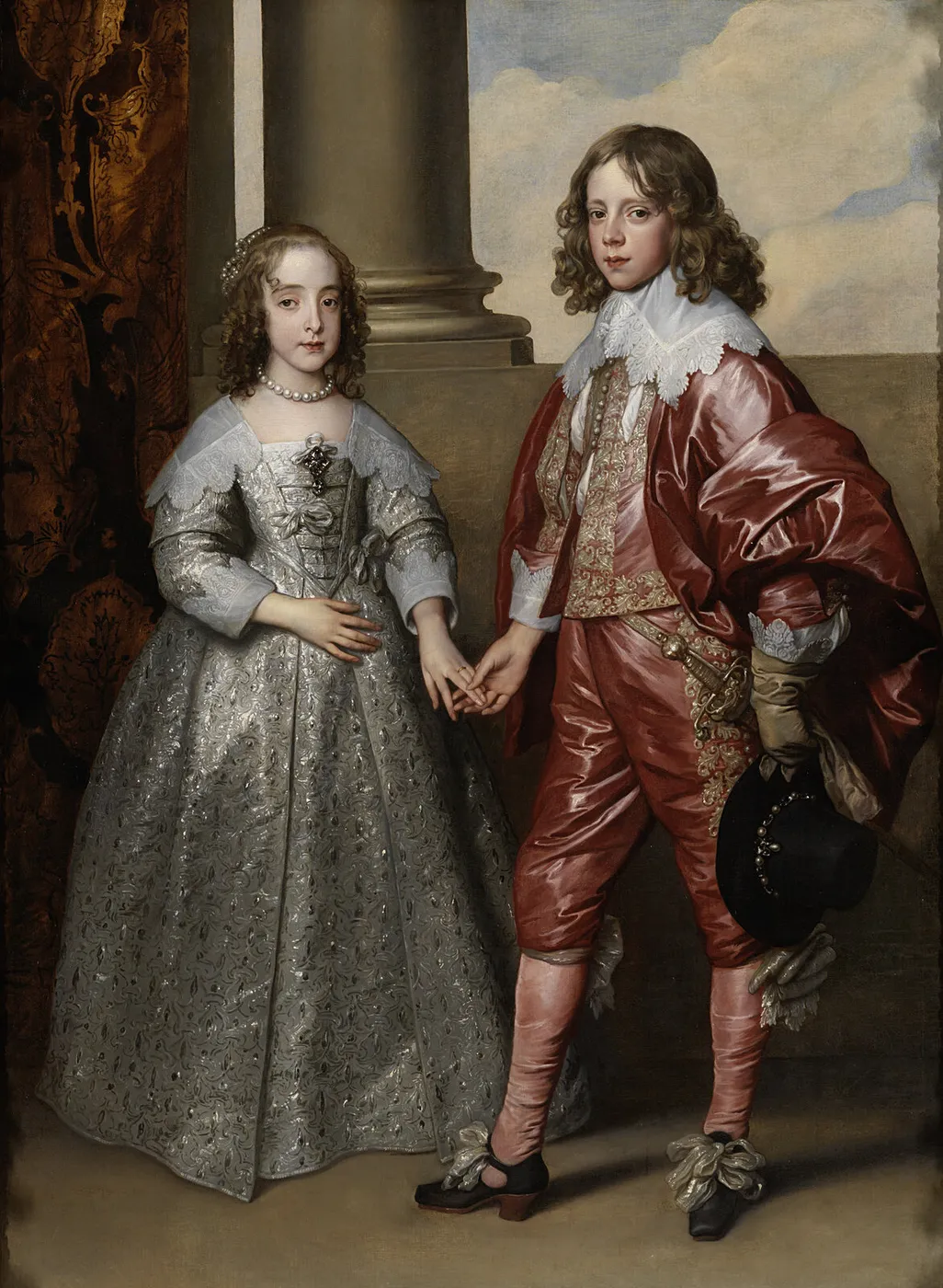 William II, Prince of Orange, and his Bride, Mary Stuart (1641) by Anthony van Dyck — original painting reproduced as a hand-painted oil on canvas