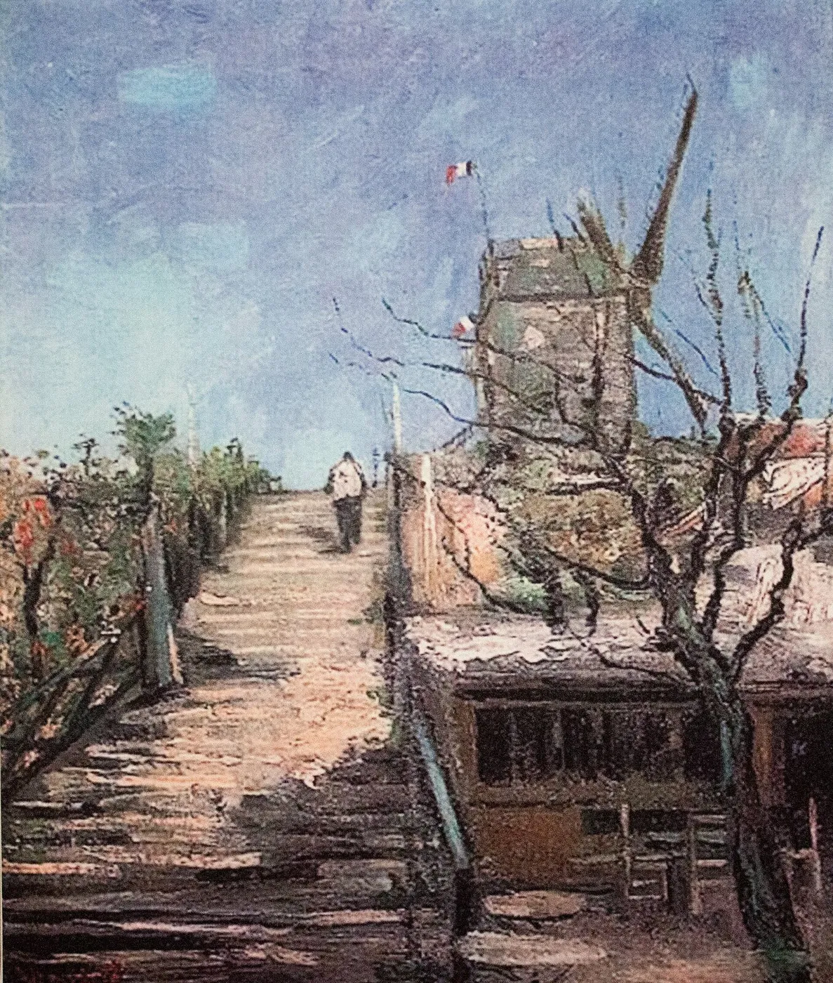 Windmill on Montmartre (1886) by Vincent van Gogh — original painting reproduced as a hand-painted oil on canvas