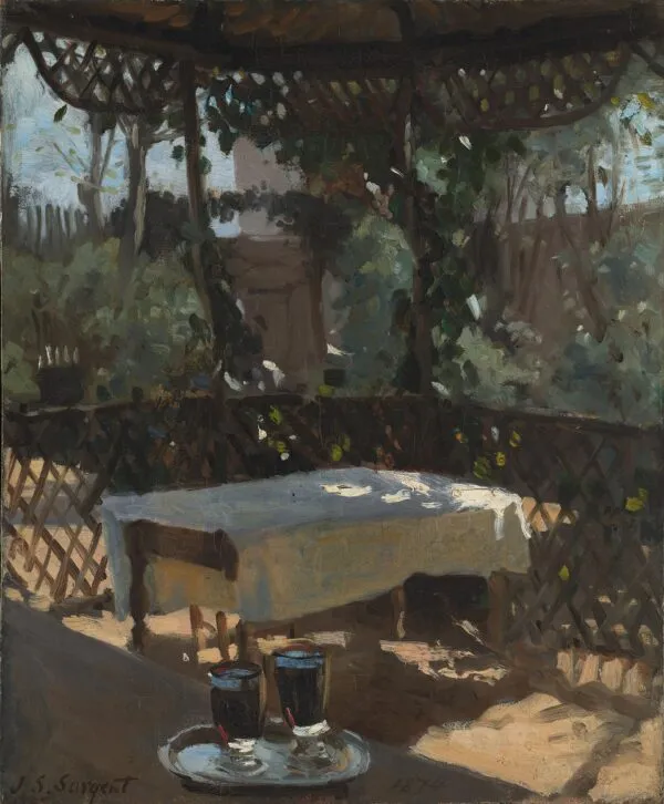 Wineglasses (1875) by John Singer Sargent — original painting reproduced as a hand-painted oil on canvas