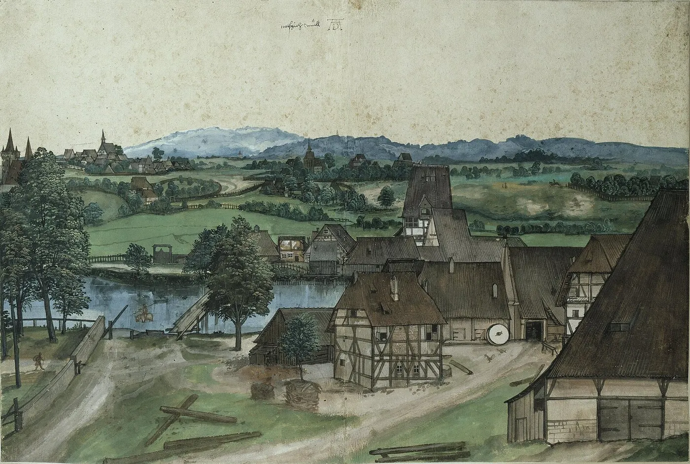 Wire drawing mill near Nyremberg — Albrecht Dürer