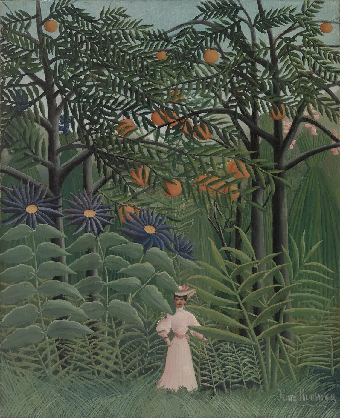 Woman Walking in an Exotic Forest — Henri Rousseau