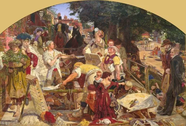Work (1852) by Ford Madox Brown — original painting reproduced as a hand-painted oil on canvas