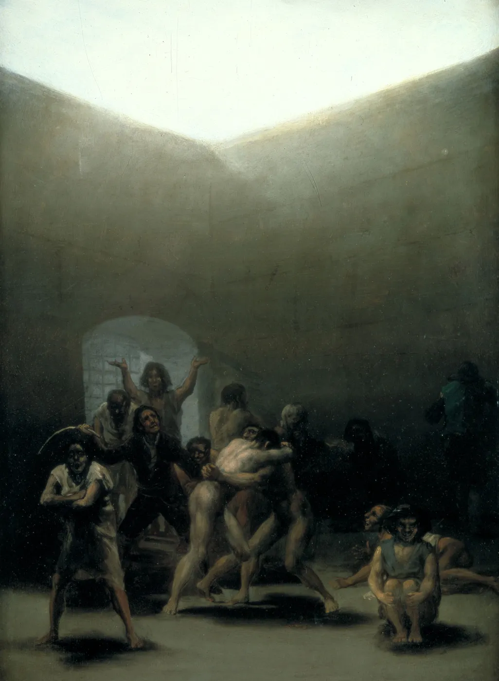 Yard with Lunatics (1794) by Francisco Goya — original painting reproduced as a hand-painted oil on canvas