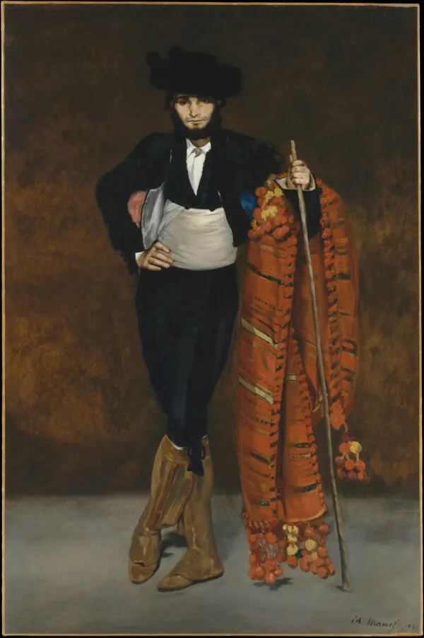 Young man in Mayo costume (1863) by Édouard Manet — original painting reproduced as a hand-painted oil on canvas