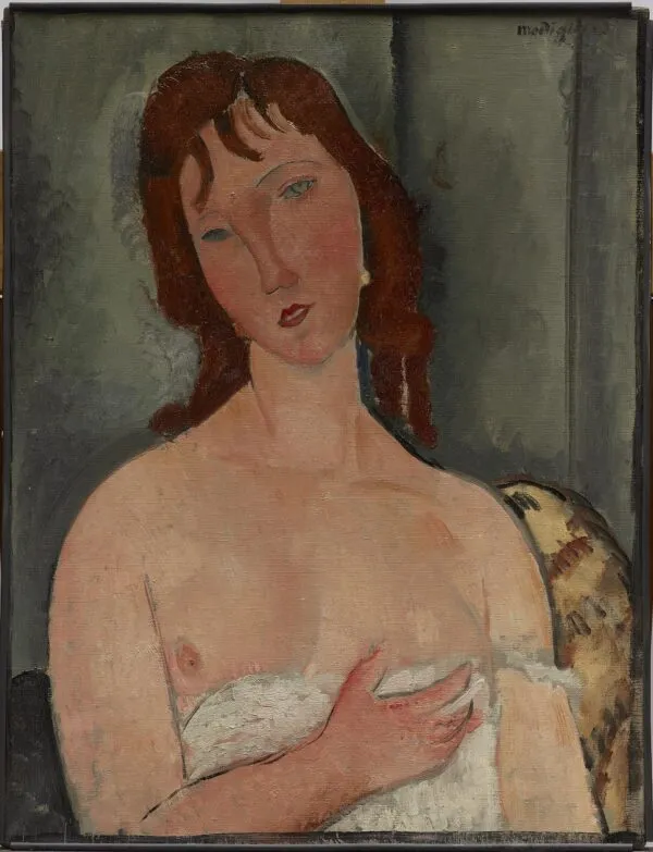 Young Woman (1917) by Amedeo Modigliani — original painting reproduced as a hand-painted oil on canvas