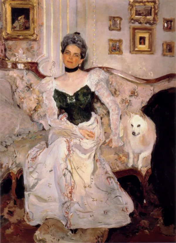 Zinaida Yusupova by V.Serov (1902) by Valentin Serov — original painting reproduced as a hand-painted oil on canvas