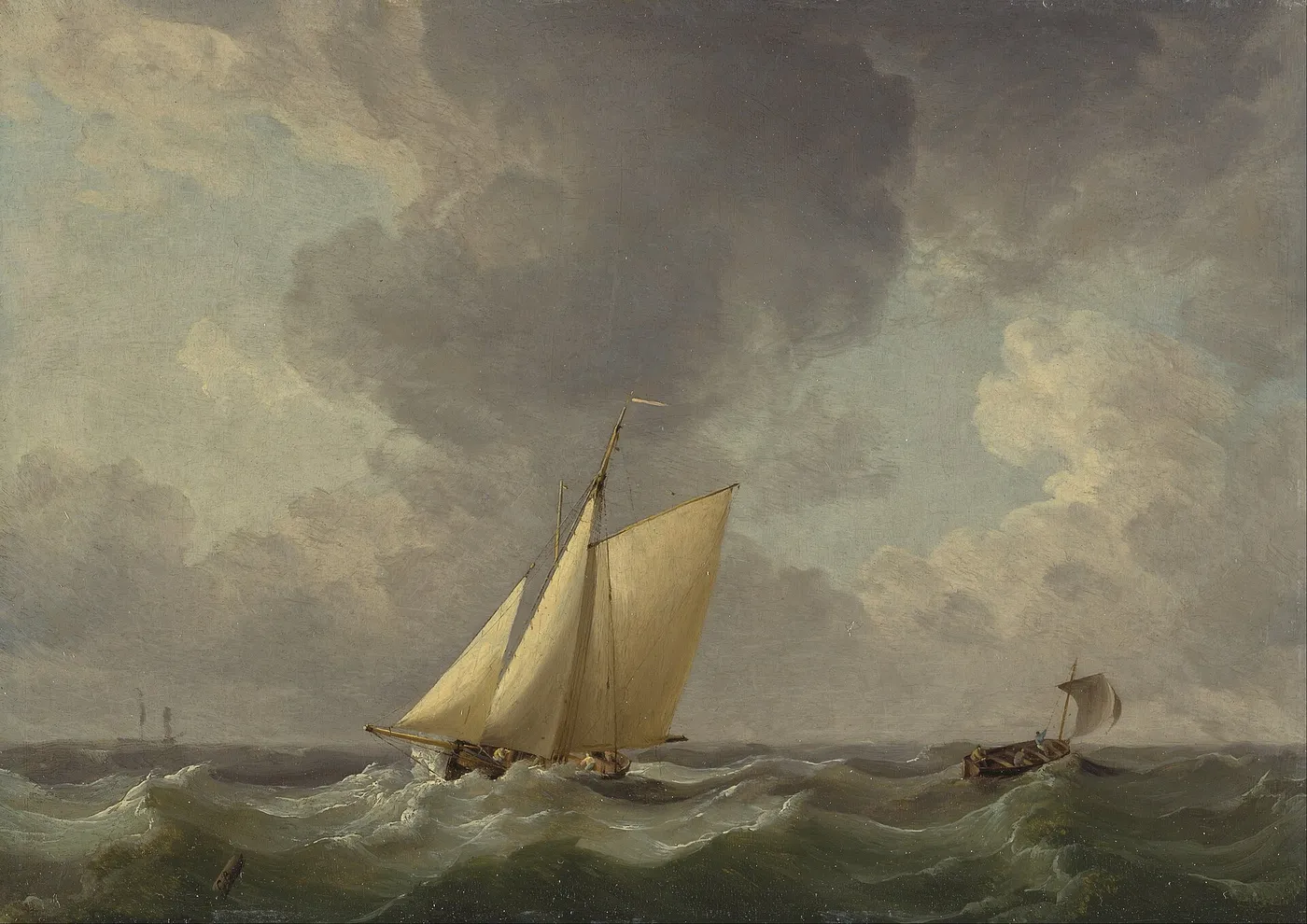 A Cutter in a Strong Breeze — Charles Brooking