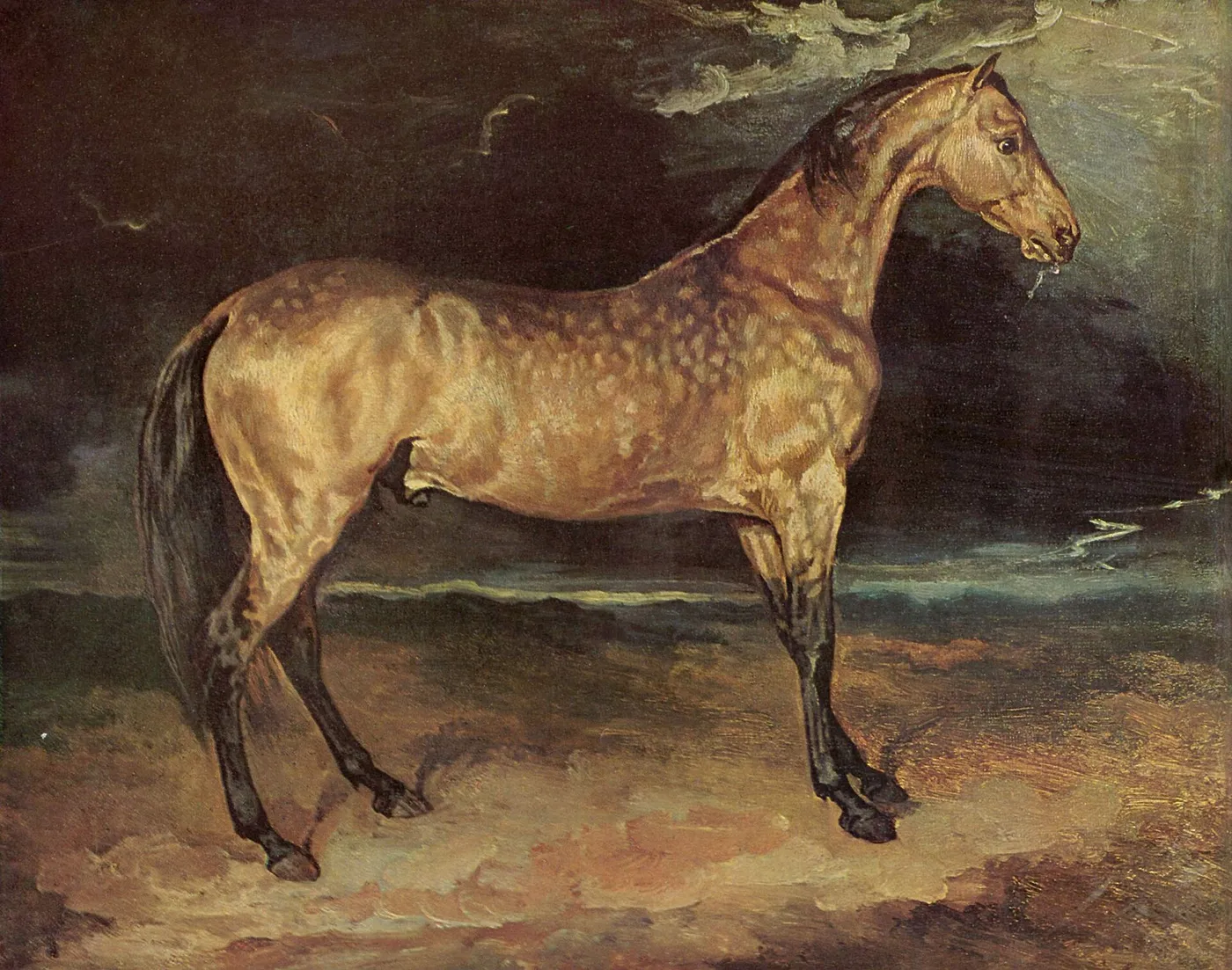 A Horse frightened by Lightning — Théodore Géricault