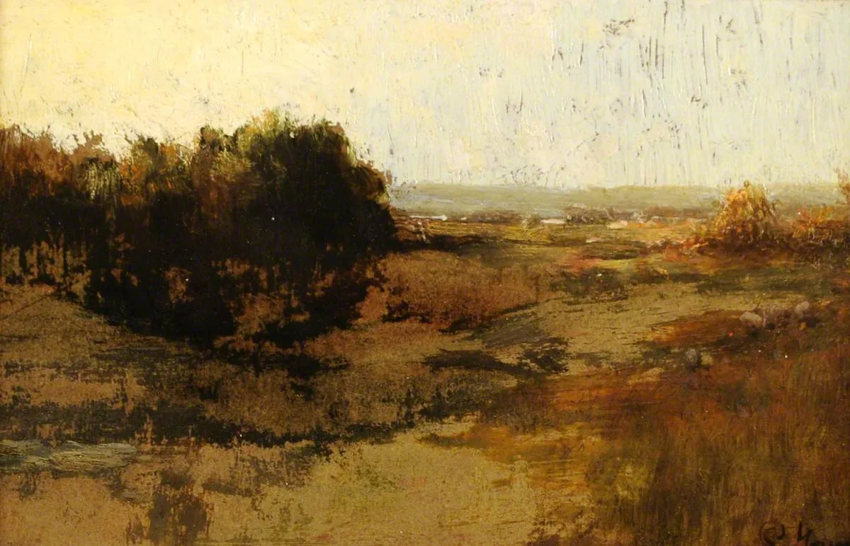A Moorland Pool by Alexander Young — original painting reproduced as a hand-painted oil on canvas