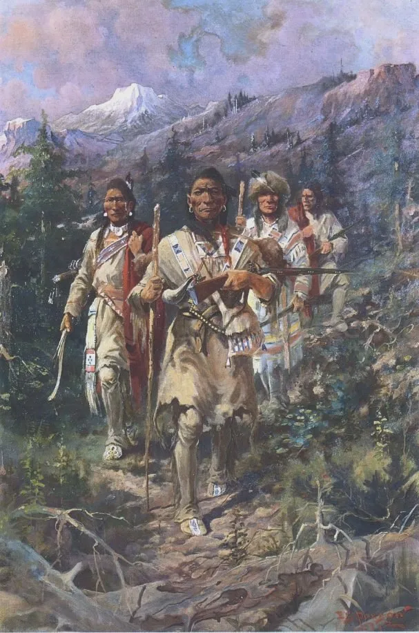 After the Whiteman’s Book (1912) by Edgar Samuel Paxson — original painting reproduced as a hand-painted oil on canvas
