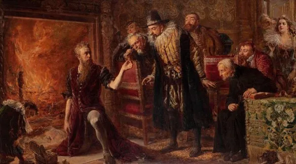 Alchemist Sendivogius (1867) by Jan Matejko — original painting reproduced as a hand-painted oil on canvas
