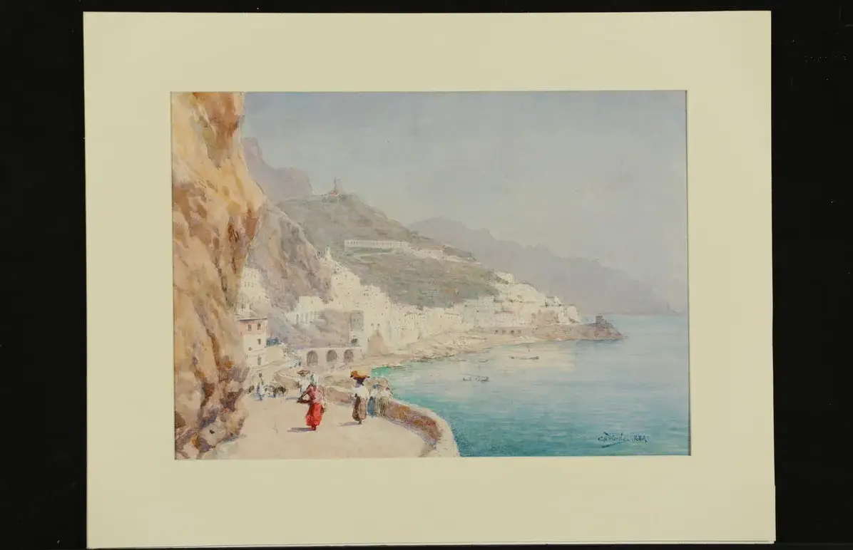 Amalfi, Italy by Charles Worsley — original painting reproduced as a hand-painted oil on canvas