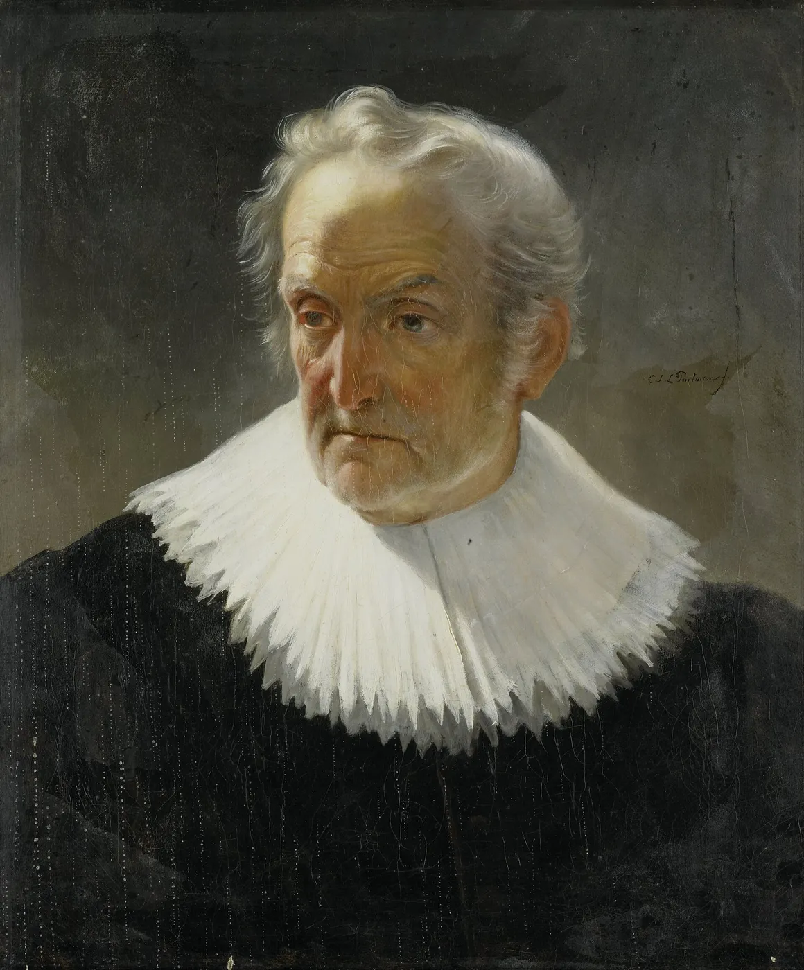 An old Man in 17th-century Dress — Christiaan Julius Lodewijk Portman