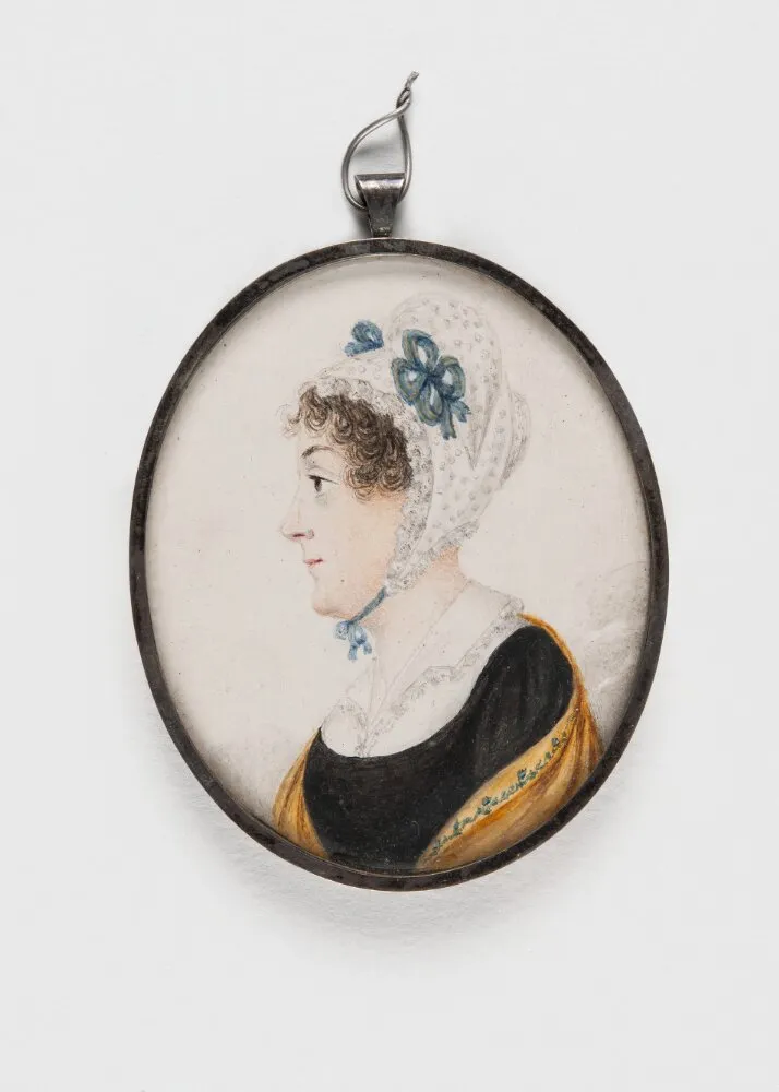 Anna Beata Christina Chierlin (1775-1827), married Cederschiöld (1809) by Eva Christina Barckenbom — original painting reproduced as a hand-painted oil on canvas