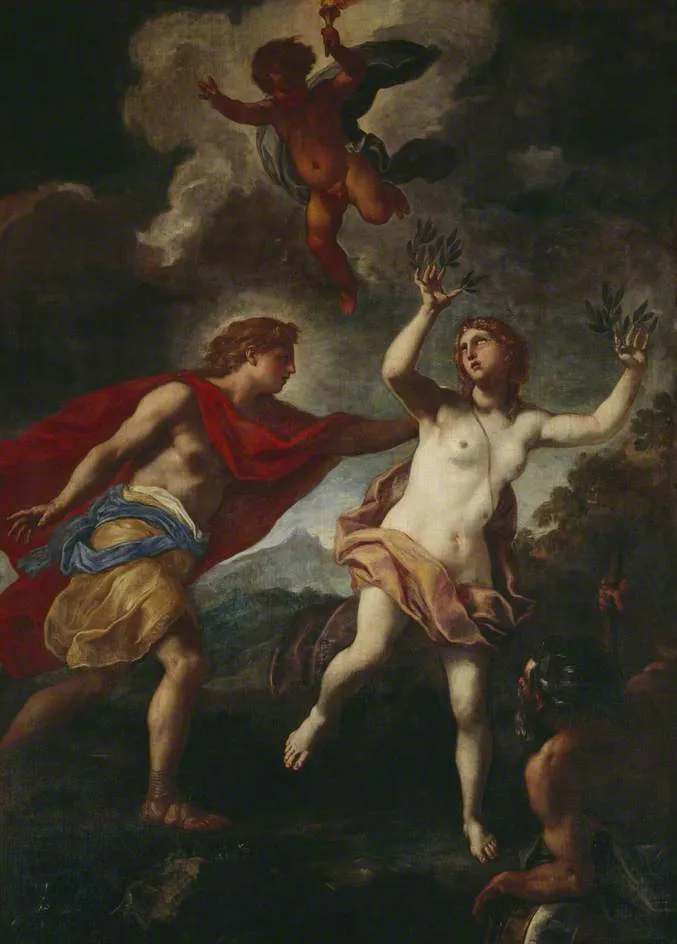 Apollo and Daphne (1687) by Daniel Seiter — original painting reproduced as a hand-painted oil on canvas