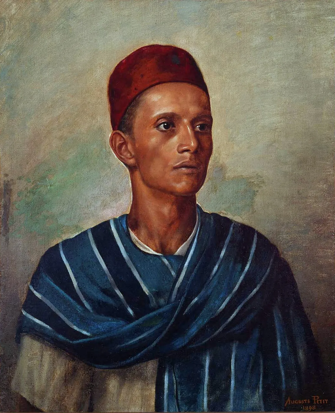 Arab (1898) by Auguste Petit — original painting reproduced as a hand-painted oil on canvas