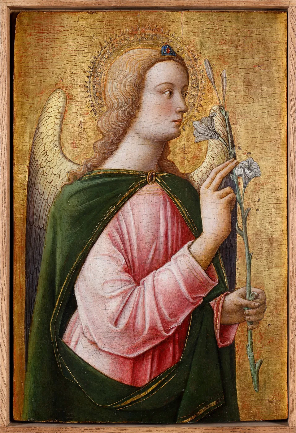 Archangel Gabriel (1480) by Antonio Vivarini — original painting reproduced as a hand-painted oil on canvas
