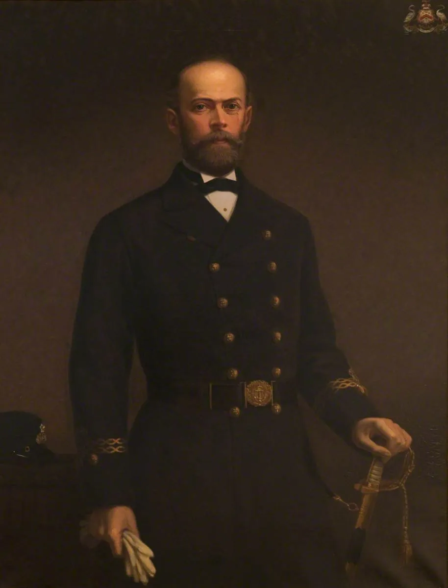 Archibald Kennedy (1847–1938), 3rd Marquess of Ailsa (1875) by Anthony Carey Stannus — original painting reproduced as a hand-painted oil on canvas