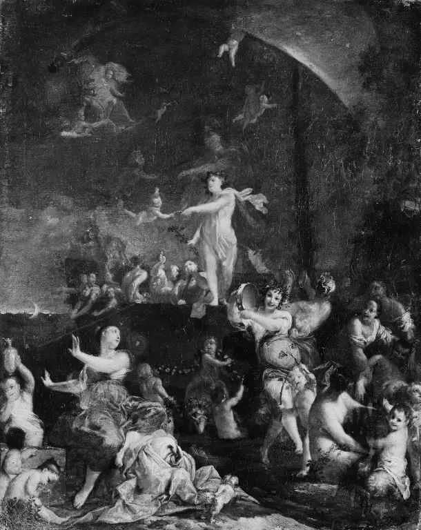 Ariadne on Naxos (1719) by Antonio Gionima — original painting reproduced as a hand-painted oil on canvas