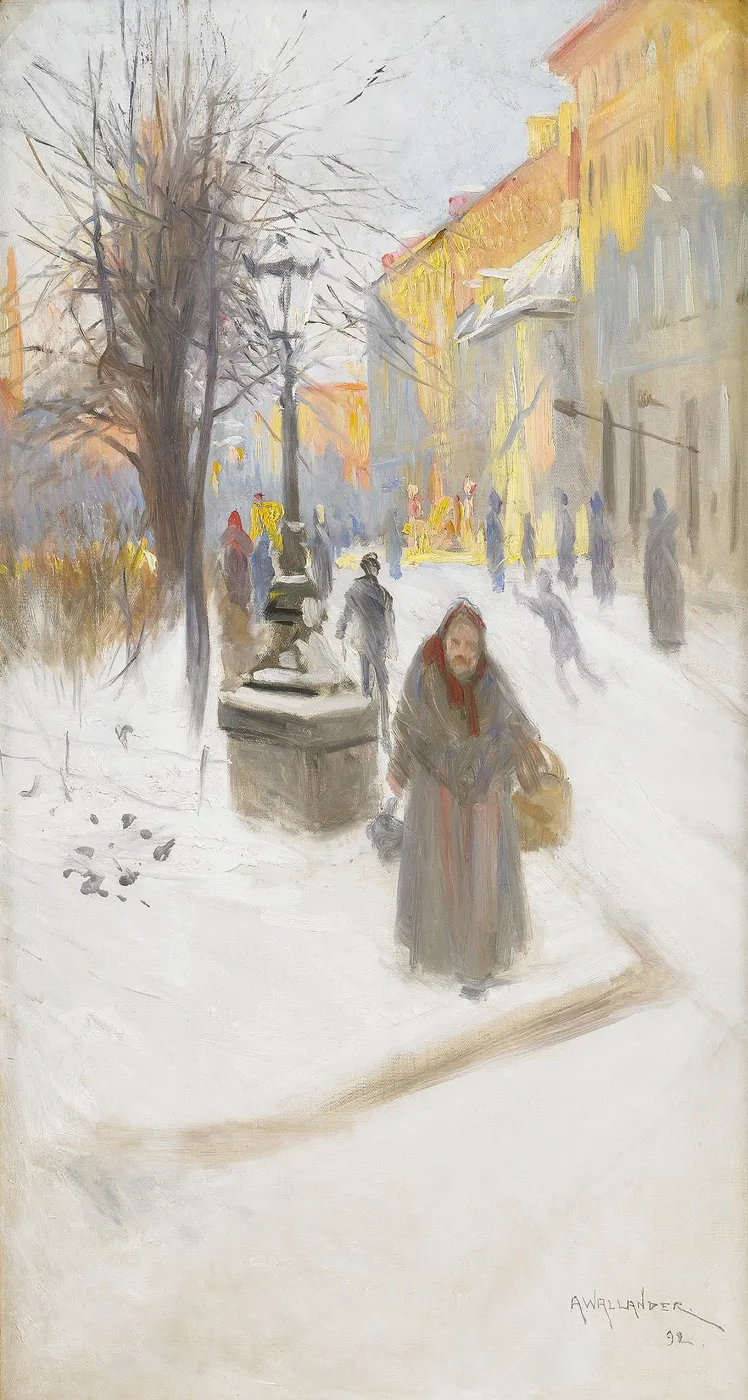 Artillerigatan in Winter Dress — Alf Wallander