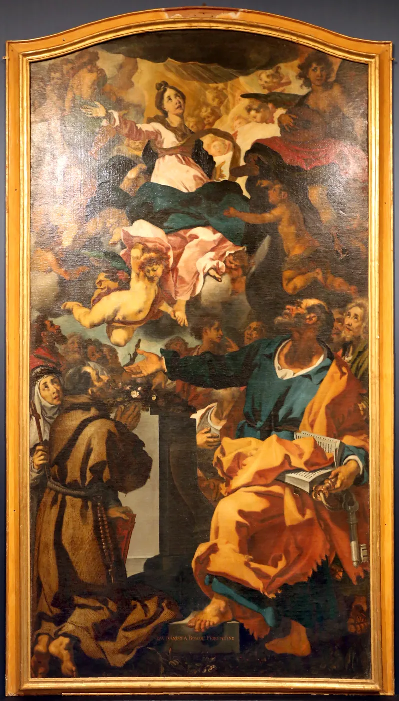Assumption of the Virgin by Andrea Boscoli — original painting reproduced as a hand-painted oil on canvas