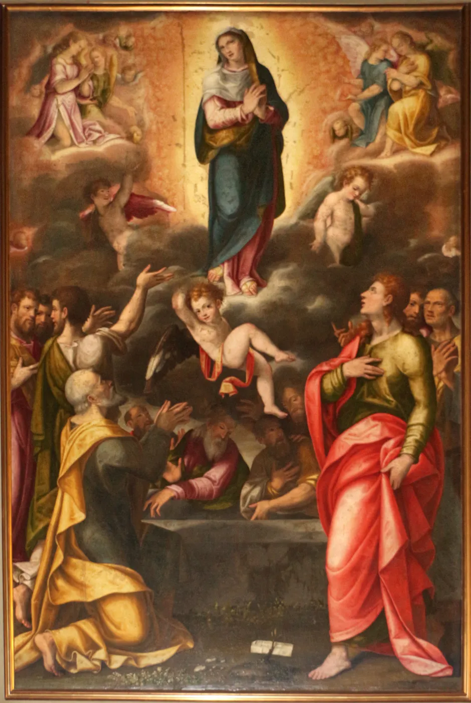 Assumption of the Virgin (1566) by Andrea Mainardi — original painting reproduced as a hand-painted oil on canvas